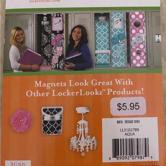 NWT Locker Lookz Limited 4Pc. Cool Magnets For Your School Locker! - Picture 2 of 3